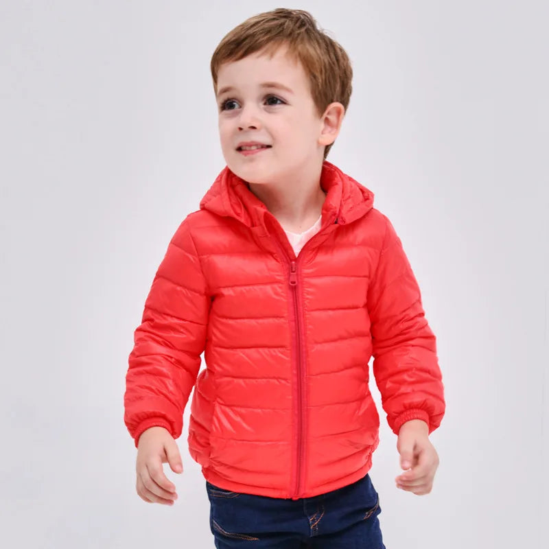 Jaqueta Puffer Infantil com Capuz - Tamanho 4 a 14