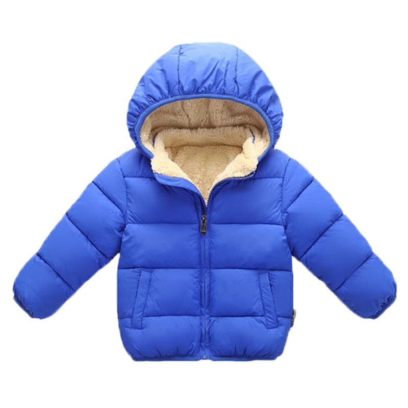 Jaqueta Puffer Infantil Flanelado Azul - Store Sgt