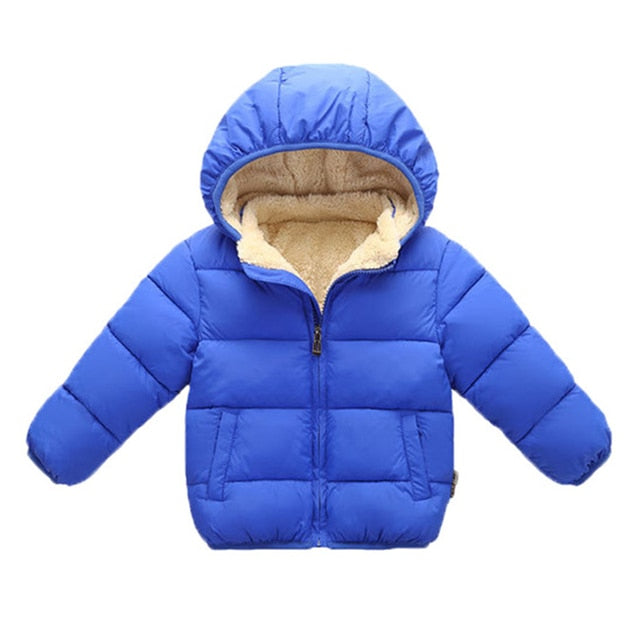 Jaqueta Puffer Infantil Flanelado Azul - Store Sgt