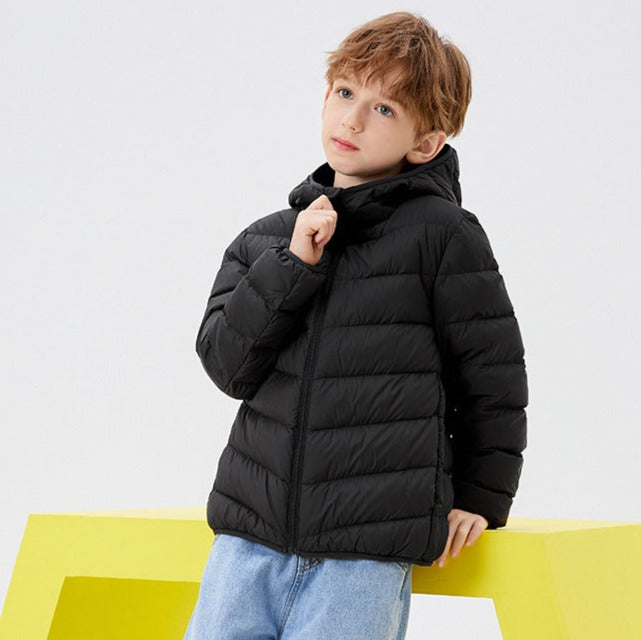 Jaqueta Puffer Infantil com Capuz - Tamanho 4 a 14