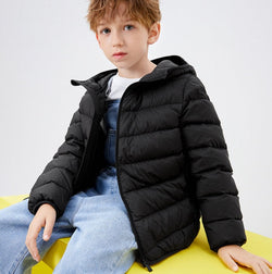 Jaqueta Puffer Infantil com Capuz - Tamanho 4 a 14