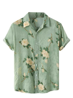 Camisa Masculina Floral Verde - Store Sgt