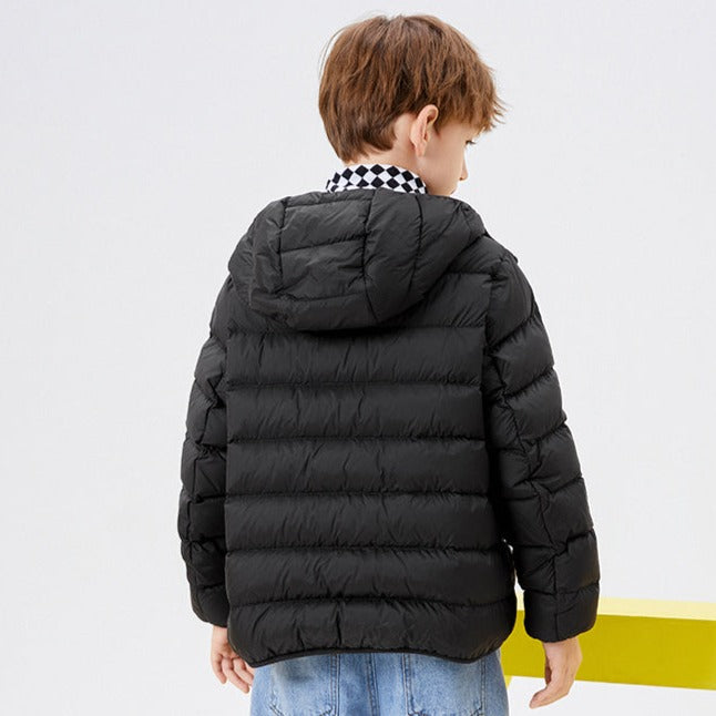 Jaqueta Puffer Infantil com Capuz - Tamanho 4 a 14