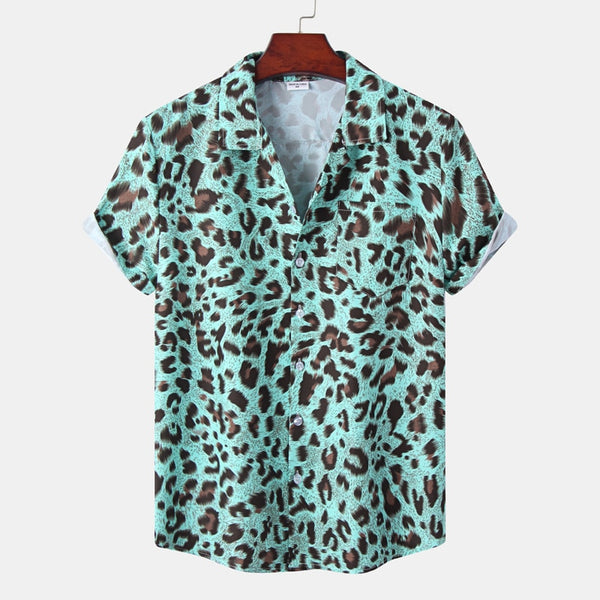 Camisa Masculina em Viscose com Estampa Animal Print Onça - Store Sgt