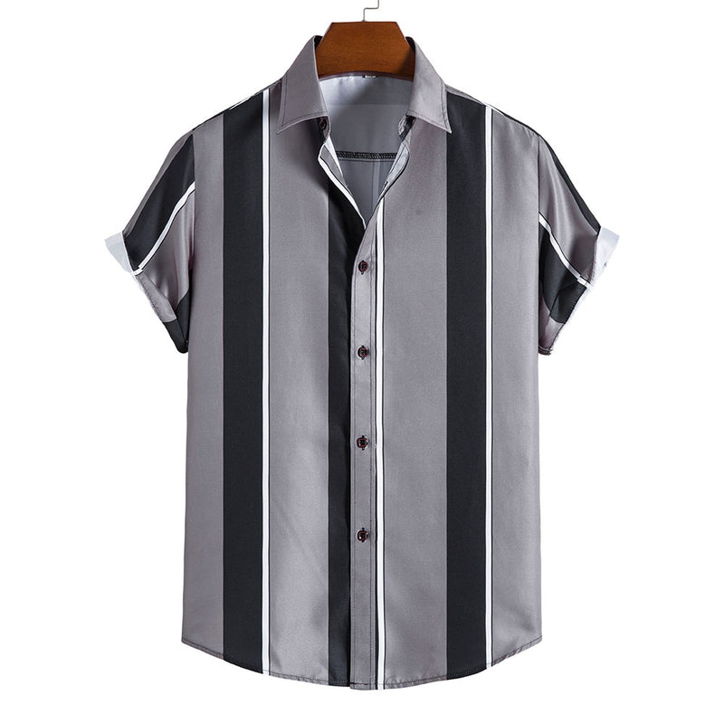 Camisa Masculina Listrada em Viscose - Store Sgt