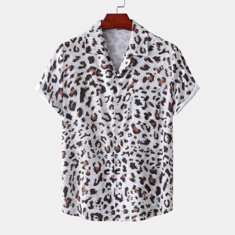 Camisa Masculina em Viscose com Estampa Animal Print Onça - Store Sgt