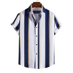 Camisa Masculina Listrada em Viscose - Store Sgt